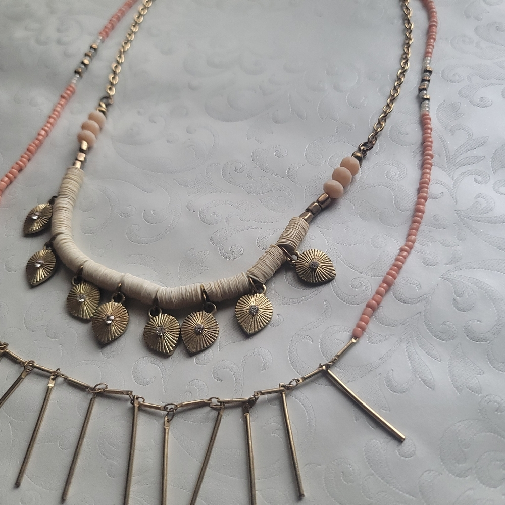 Gold spike necklace